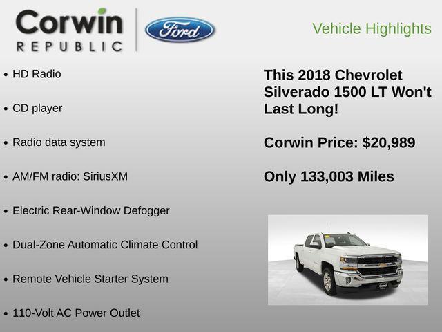 used 2018 Chevrolet Silverado 1500 car, priced at $20,989
