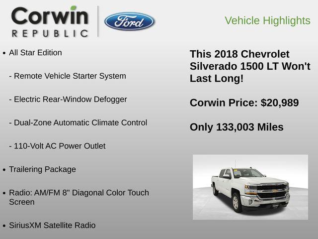used 2018 Chevrolet Silverado 1500 car, priced at $20,989
