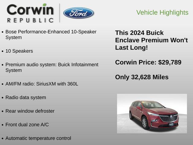 used 2024 Buick Enclave car, priced at $29,789