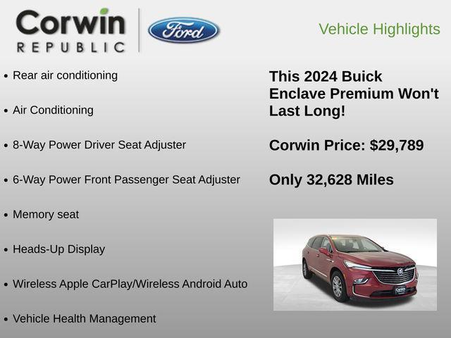 used 2024 Buick Enclave car, priced at $29,789