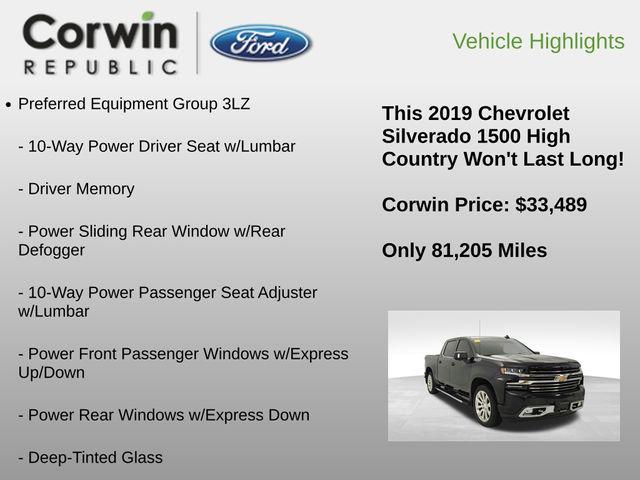 used 2019 Chevrolet Silverado 1500 car, priced at $33,489
