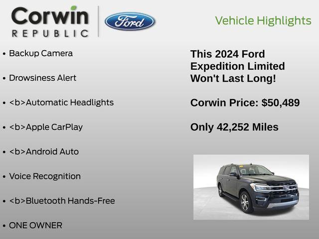 used 2024 Ford Expedition car, priced at $49,877