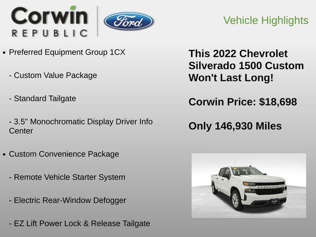 used 2022 Chevrolet Silverado 1500 car, priced at $18,698