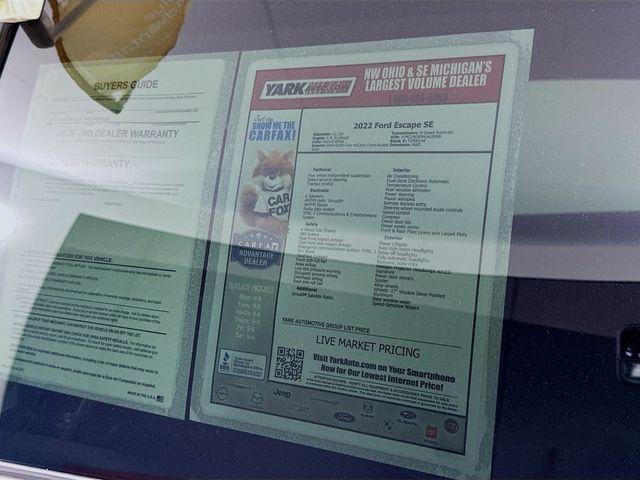 used 2022 Ford Escape car, priced at $24,994
