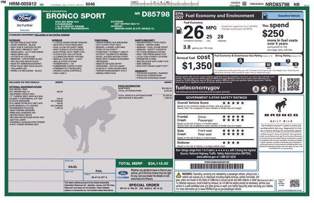 used 2022 Ford Bronco Sport car, priced at $26,389