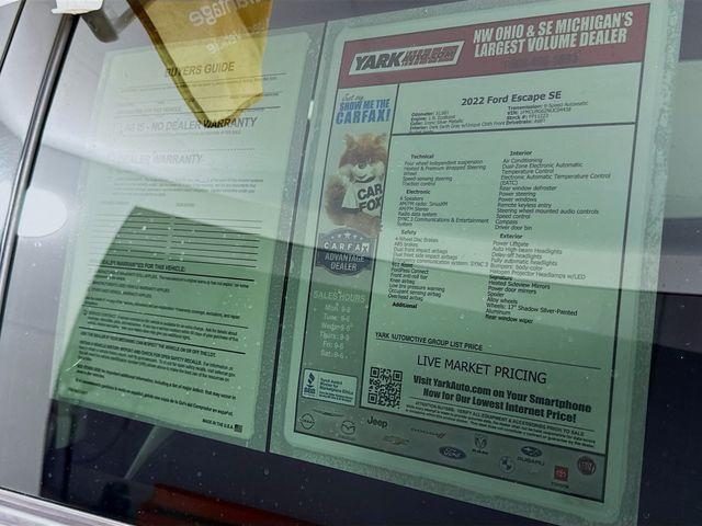 used 2022 Ford Escape car, priced at $20,795