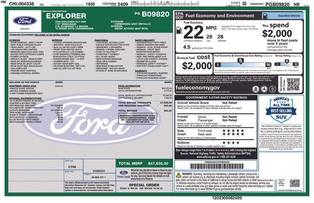 used 2023 Ford Explorer car, priced at $37,493