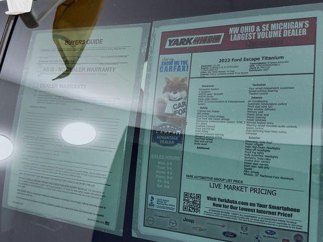 used 2022 Ford Escape car, priced at $26,397