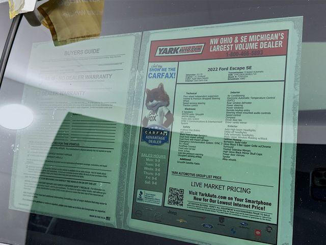 used 2022 Ford Escape car, priced at $20,492
