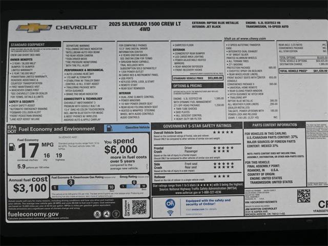 new 2025 Chevrolet Silverado 1500 car, priced at $54,485