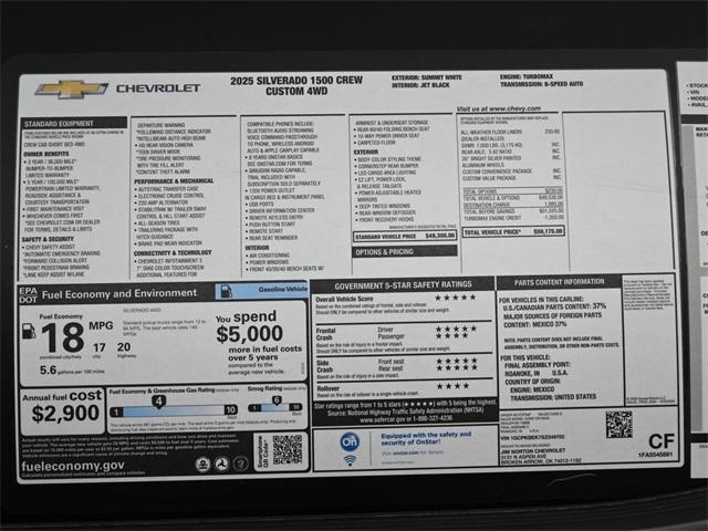 new 2025 Chevrolet Silverado 1500 car, priced at $42,663