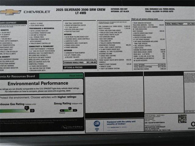 new 2025 Chevrolet Silverado 3500 car, priced at $73,100