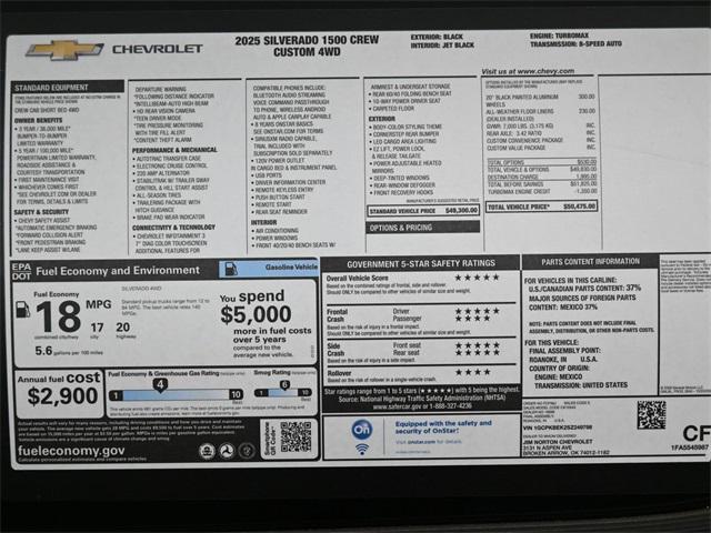 new 2025 Chevrolet Silverado 1500 car, priced at $42,942