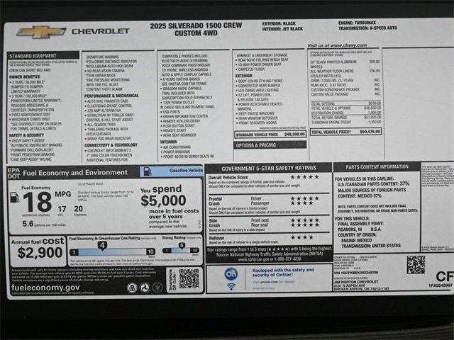 new 2025 Chevrolet Silverado 1500 car, priced at $42,437