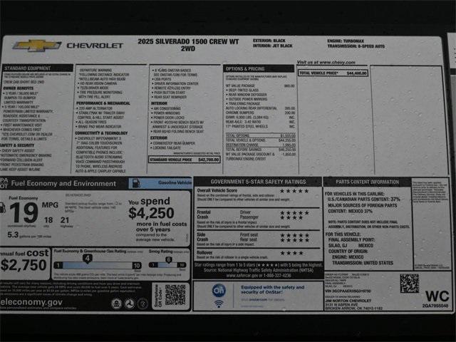 new 2025 Chevrolet Silverado 1500 car, priced at $37,674