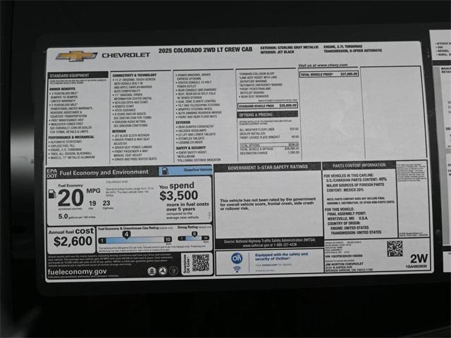 new 2025 Chevrolet Colorado car, priced at $37,379