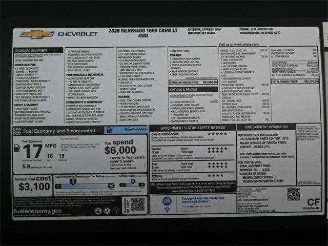 new 2025 Chevrolet Silverado 1500 car, priced at $54,190
