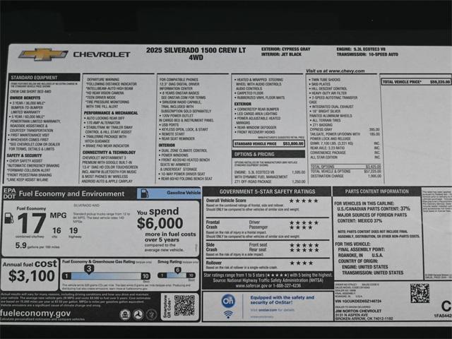 new 2025 Chevrolet Silverado 1500 car, priced at $57,628