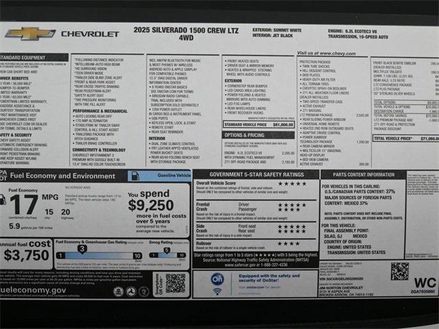 new 2025 Chevrolet Silverado 1500 car, priced at $62,875