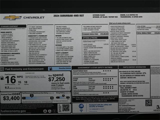 new 2024 Chevrolet Suburban car, priced at $74,133