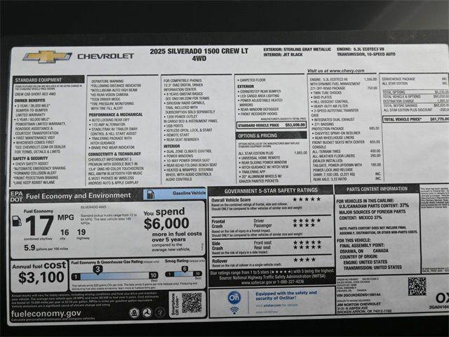 new 2025 Chevrolet Silverado 1500 car, priced at $52,410