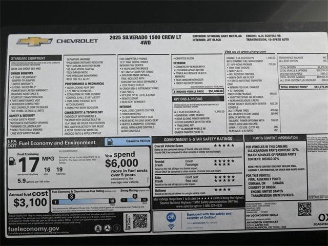 new 2025 Chevrolet Silverado 1500 car, priced at $51,715