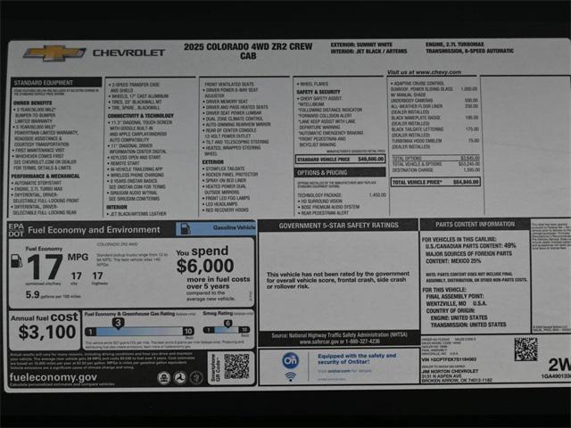 new 2025 Chevrolet Colorado car, priced at $54,840