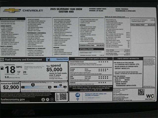 new 2025 Chevrolet Silverado 1500 car, priced at $41,434