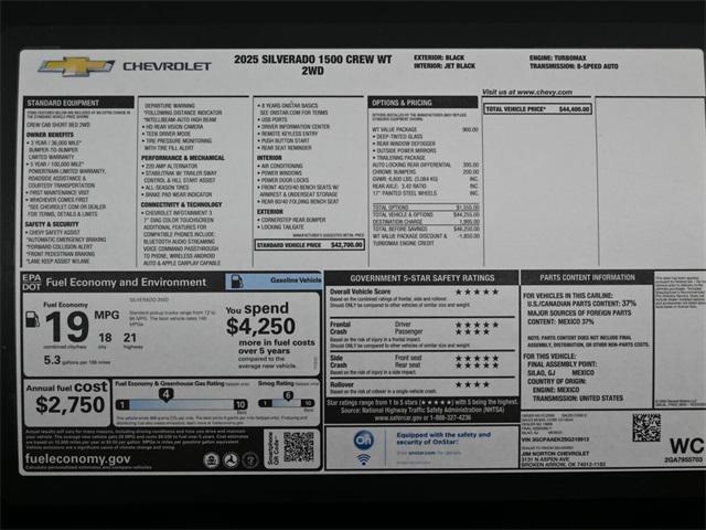 new 2025 Chevrolet Silverado 1500 car, priced at $38,120
