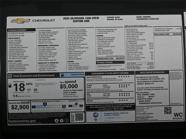 new 2025 Chevrolet Silverado 1500 car, priced at $44,604
