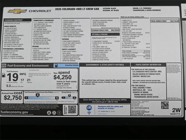 new 2025 Chevrolet Colorado car, priced at $43,145
