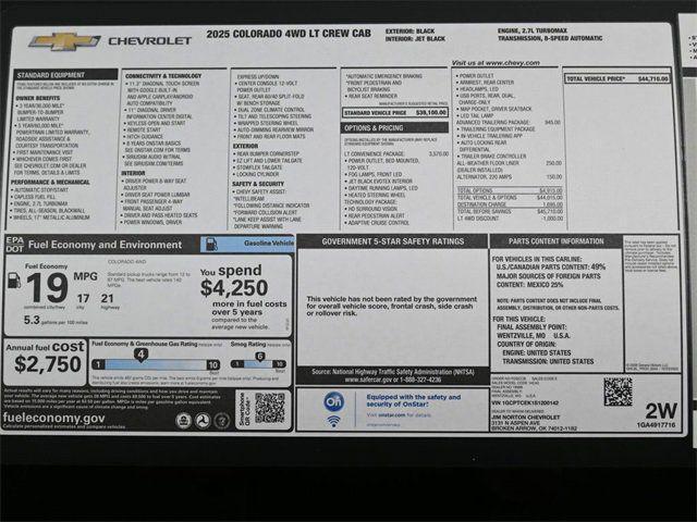 new 2025 Chevrolet Colorado car, priced at $38,297