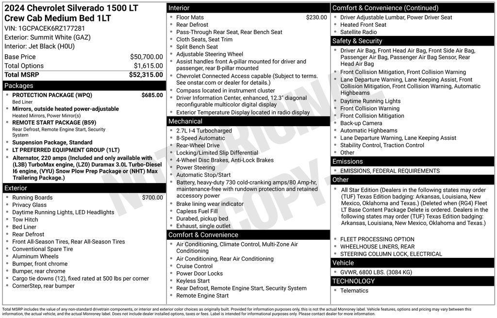 used 2024 Chevrolet Silverado 1500 car, priced at $33,950