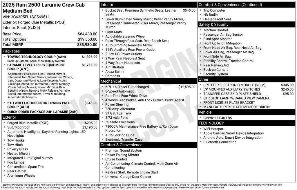 used 2025 Ram 2500 car, priced at $69,950