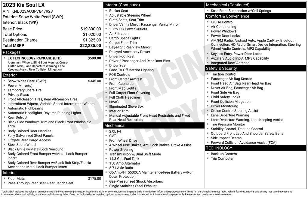 used 2023 Kia Soul car, priced at $16,290