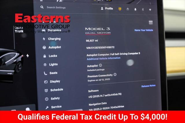 used 2019 Tesla Model 3 car, priced at $20,490