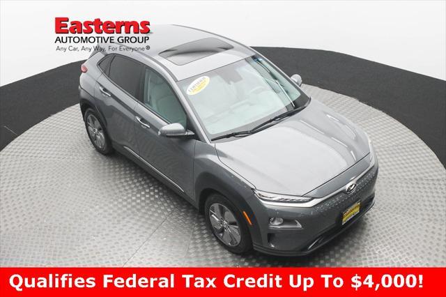 used 2021 Hyundai Kona EV car, priced at $20,490