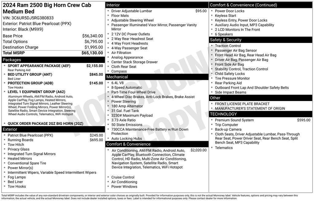used 2024 Ram 2500 car, priced at $40,950