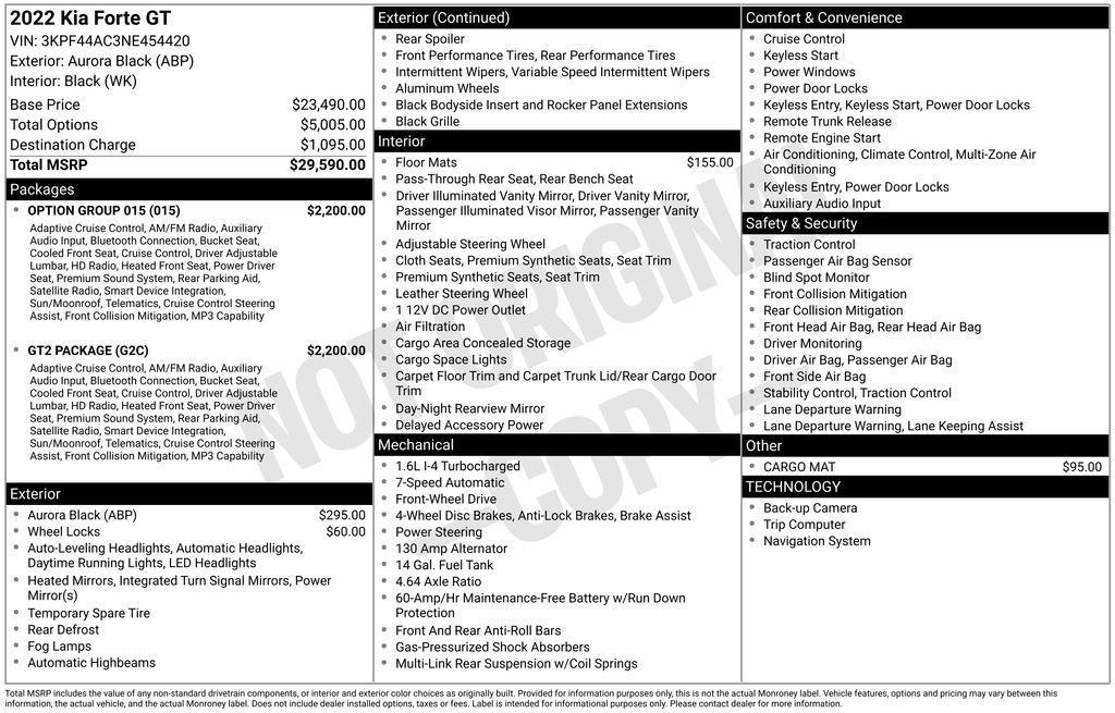 used 2022 Kia Forte car, priced at $21,490