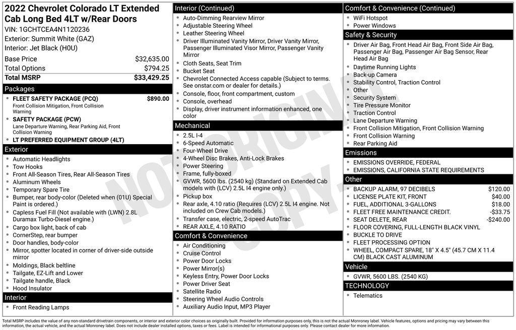 used 2022 Chevrolet Colorado car, priced at $23,925