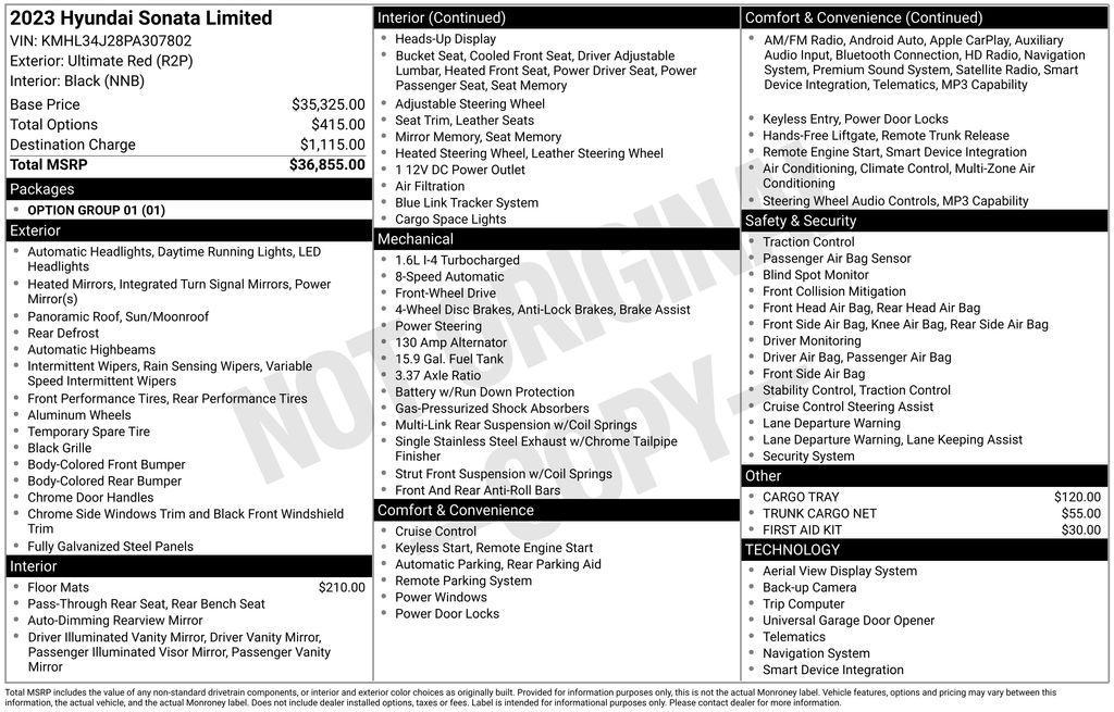 used 2023 Hyundai Sonata car, priced at $24,950