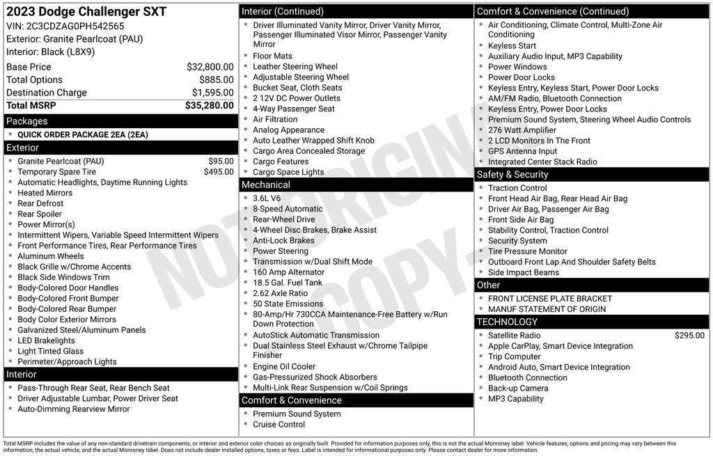 used 2023 Dodge Challenger car, priced at $23,350