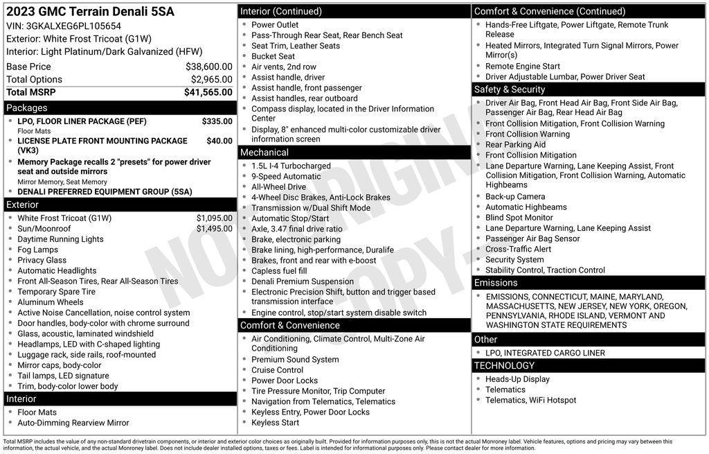 used 2023 GMC Terrain car, priced at $29,590