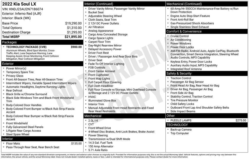 used 2022 Kia Soul car, priced at $17,490