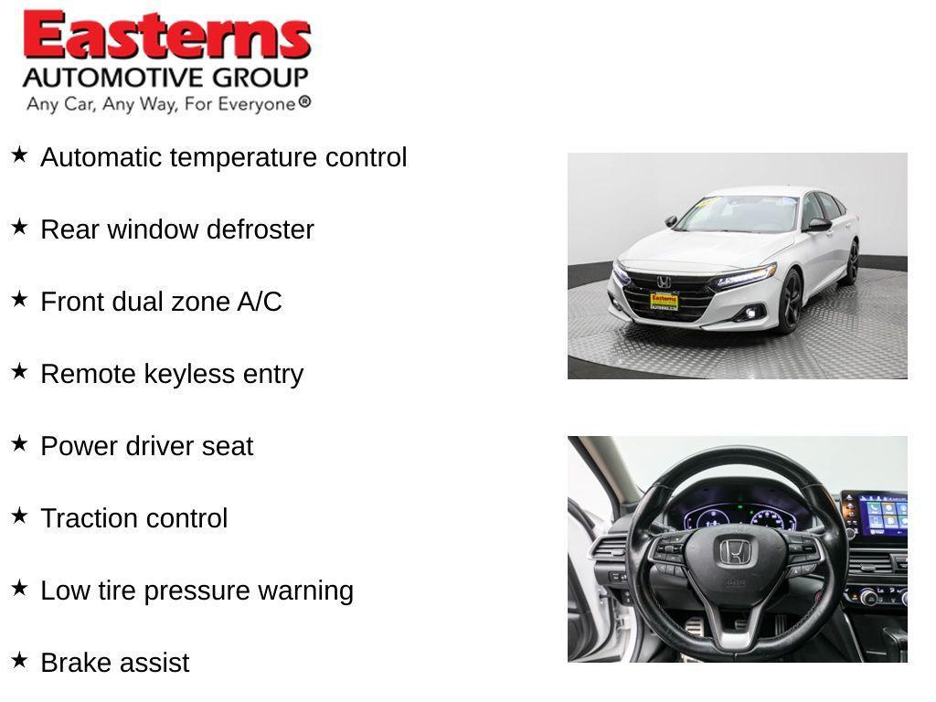 used 2021 Honda Accord car, priced at $22,490