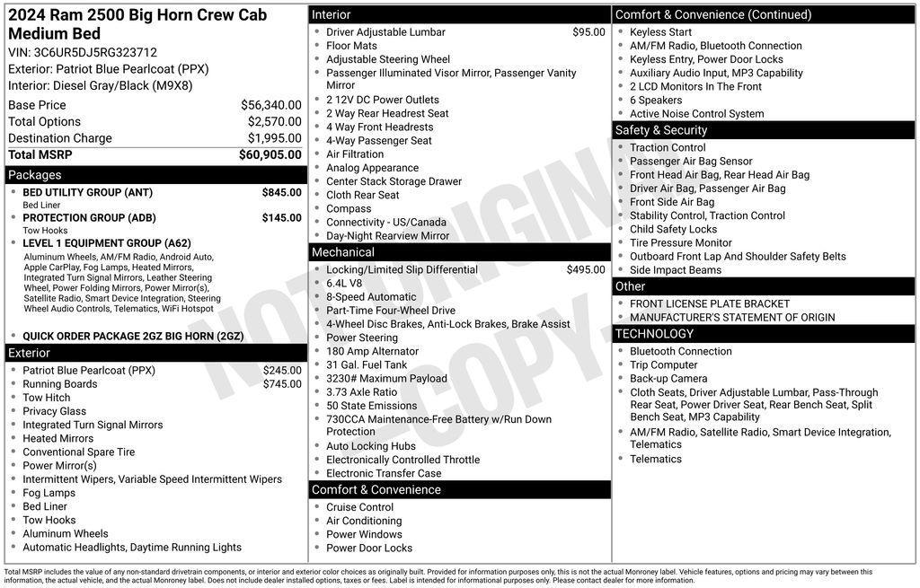used 2024 Ram 2500 car, priced at $39,750