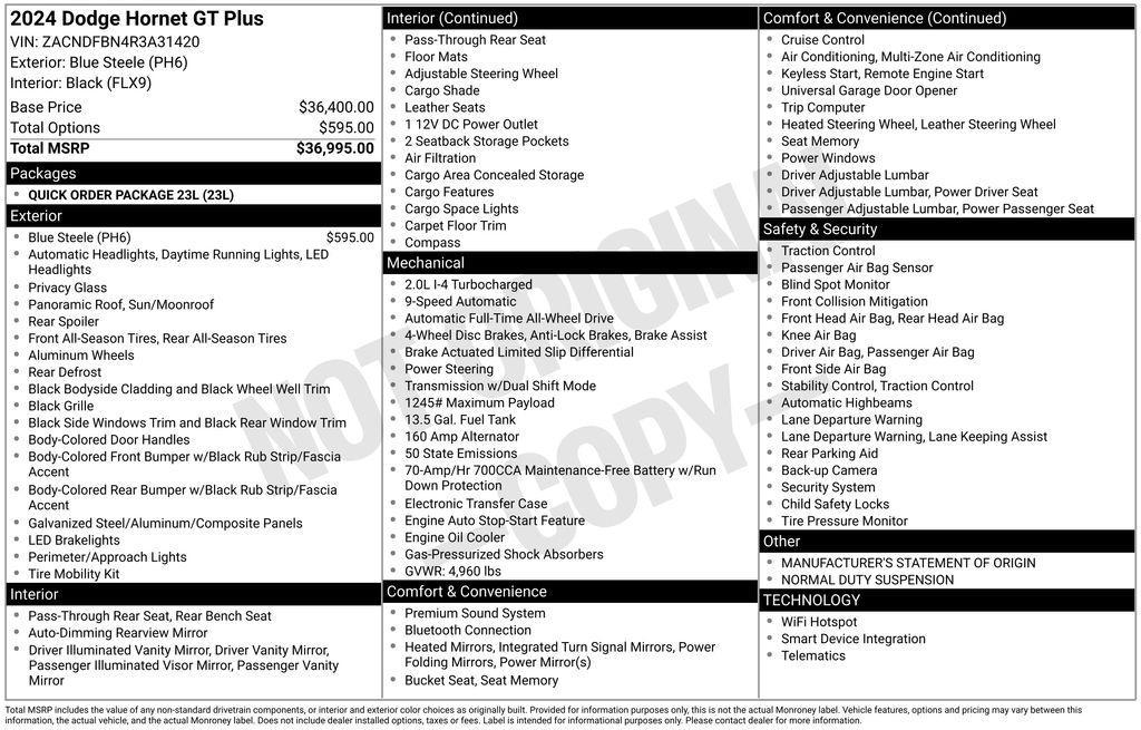 used 2024 Dodge Hornet car, priced at $24,225