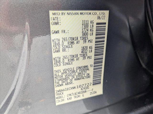 used 2022 Nissan Titan car, priced at $31,495