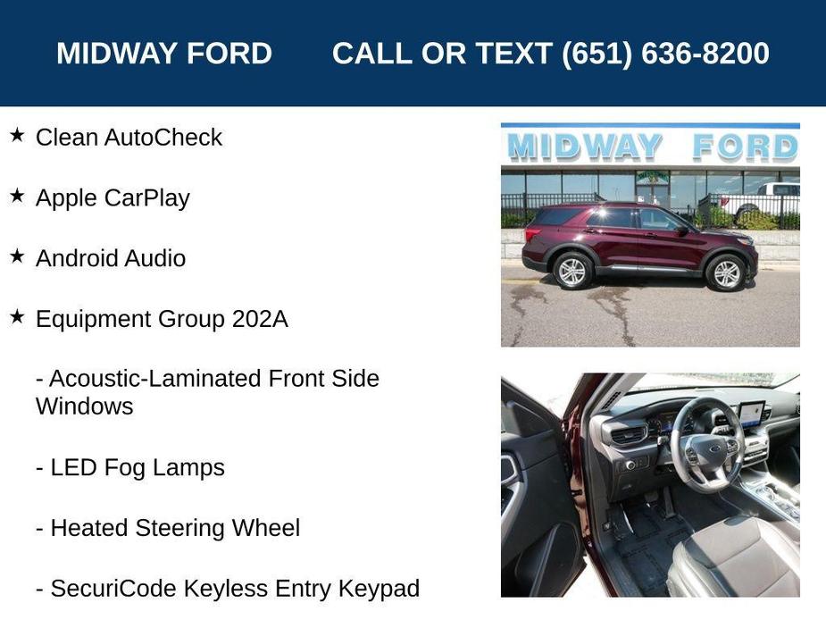 used 2022 Ford Explorer car, priced at $30,998