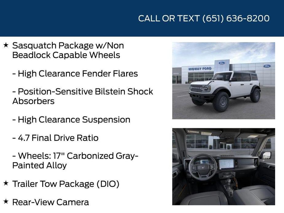 new 2024 Ford Bronco car, priced at $56,302